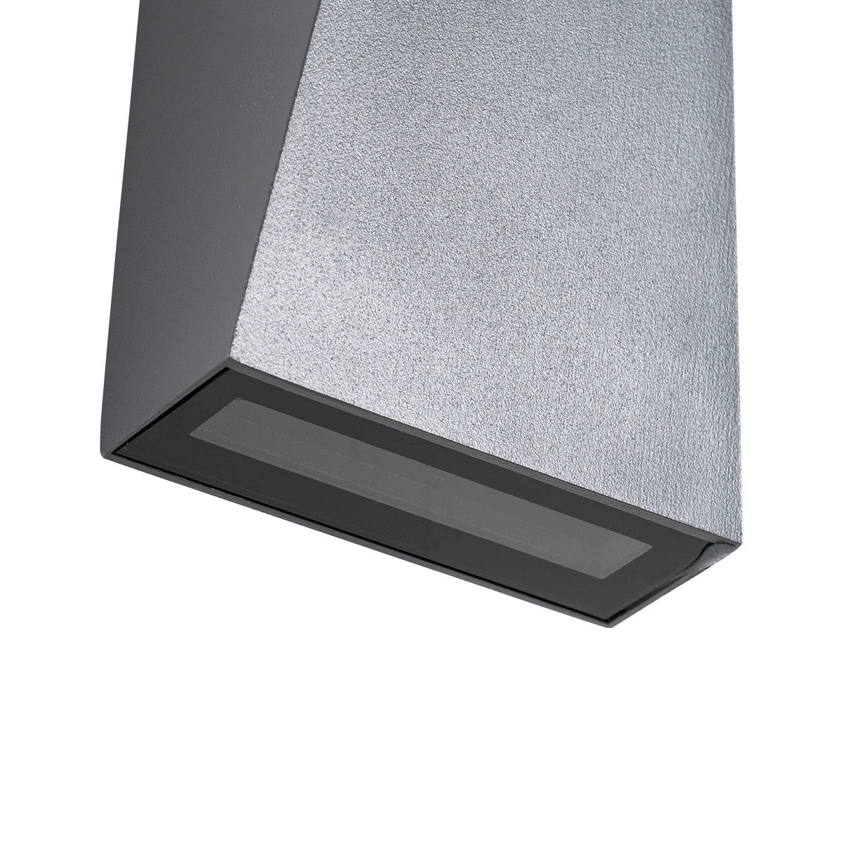 TRIANDE 60555 Φωτιστικό Τοίχου - Απλίκα Αρχιτεκτονικού Φωτισμού Εσωτερικού/Εξωτερικού Χώρου Up & Down LED 10W 1200lm 5° & 60° AC 220-240V IP65 Μ8.5 x Π8.5 x Υ20cm - Φυσικό Λευκό 4500K - Γκρι Αλουμίνιο - Bridgelux Chip