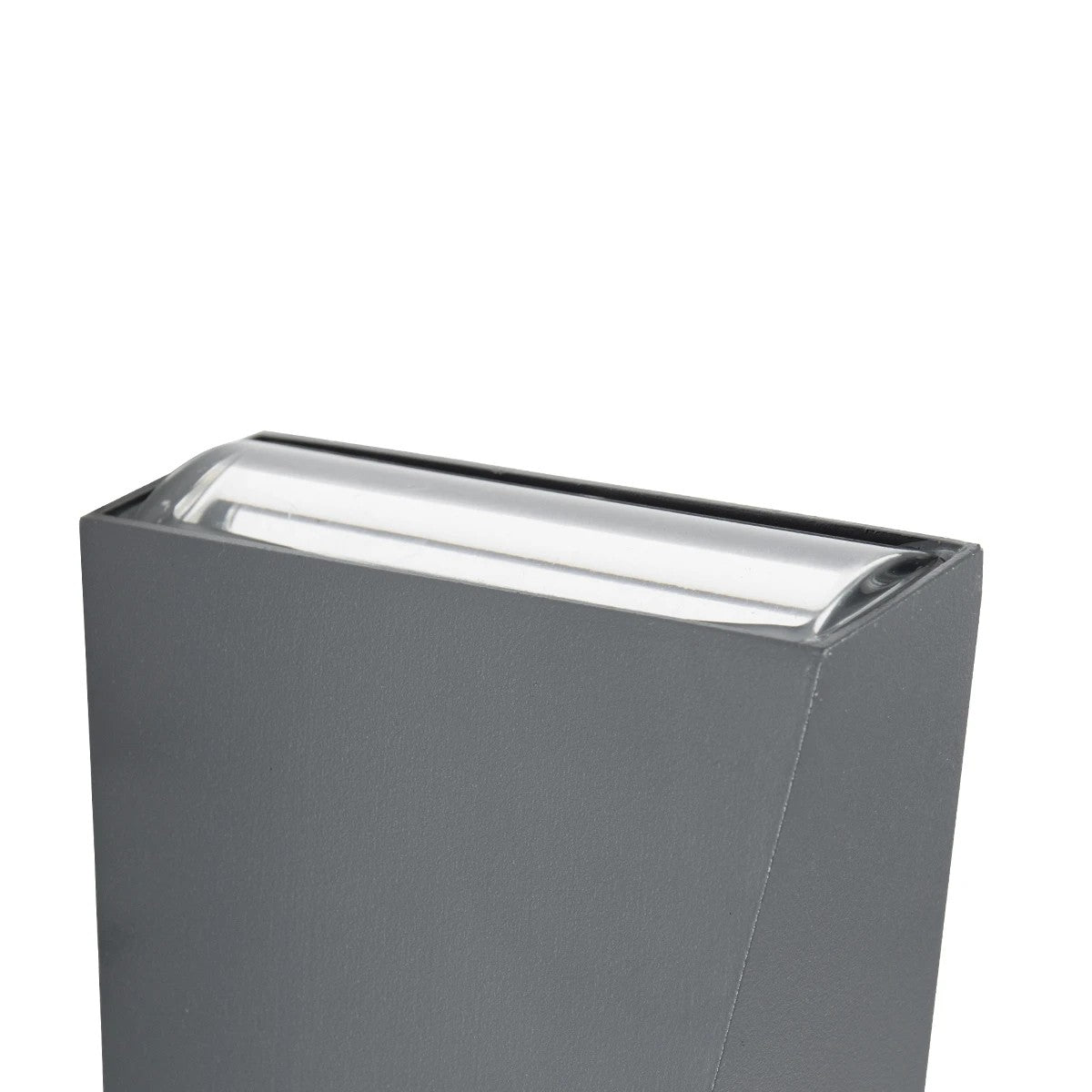 TRIANDE 60555 Φωτιστικό Τοίχου - Απλίκα Αρχιτεκτονικού Φωτισμού Εσωτερικού/Εξωτερικού Χώρου Up & Down LED 10W 1200lm 5° & 60° AC 220-240V IP65 Μ8.5 x Π8.5 x Υ20cm - Φυσικό Λευκό 4500K - Γκρι Αλουμίνιο - Bridgelux Chip