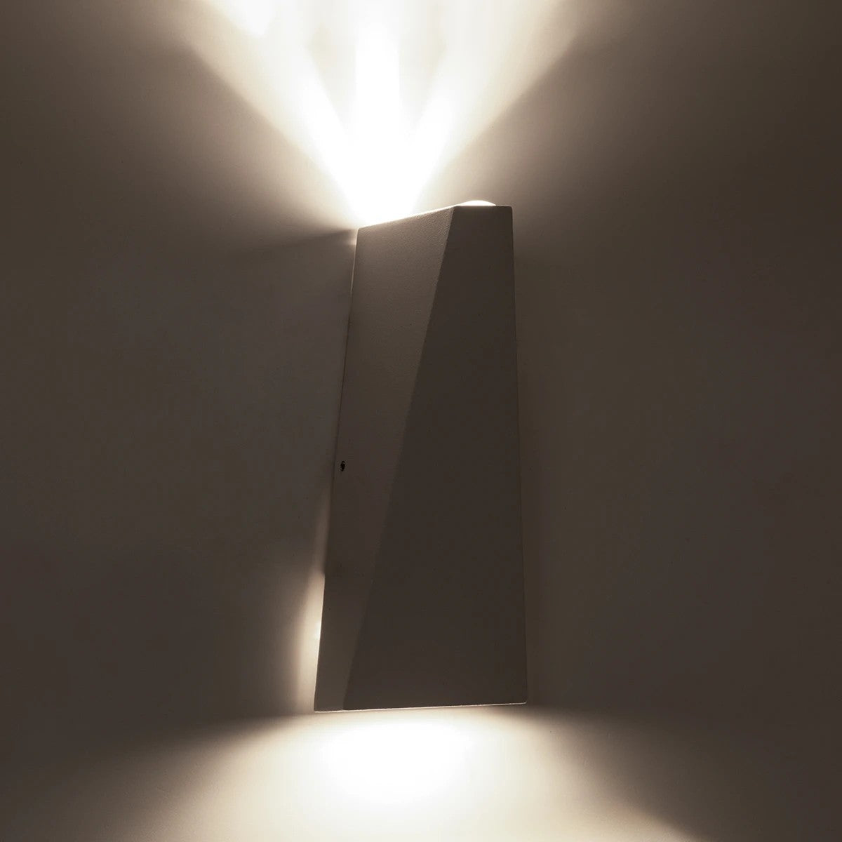 TRIANDE 60555 Φωτιστικό Τοίχου - Απλίκα Αρχιτεκτονικού Φωτισμού Εσωτερικού/Εξωτερικού Χώρου Up & Down LED 10W 1200lm 5° & 60° AC 220-240V IP65 Μ8.5 x Π8.5 x Υ20cm - Φυσικό Λευκό 4500K - Γκρι Αλουμίνιο - Bridgelux Chip