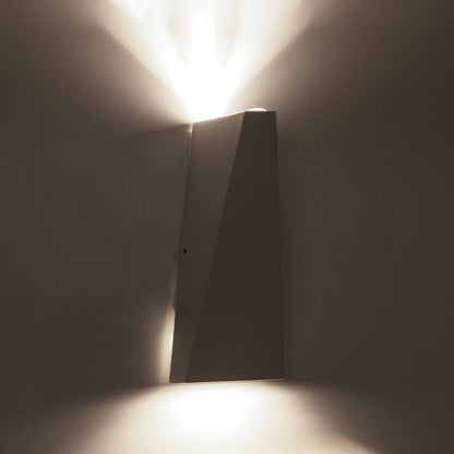 TRIANDE 60555 Φωτιστικό Τοίχου - Απλίκα Αρχιτεκτονικού Φωτισμού Εσωτερικού/Εξωτερικού Χώρου Up & Down LED 10W 1200lm 5° & 60° AC 220-240V IP65 Μ8.5 x Π8.5 x Υ20cm - Φυσικό Λευκό 4500K - Γκρι Αλουμίνιο - Bridgelux Chip