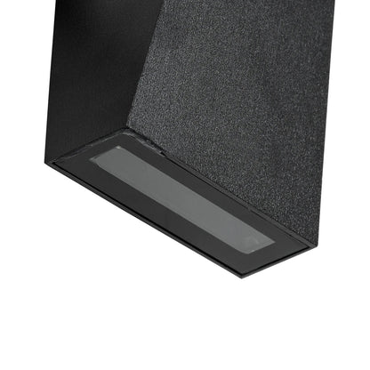 TRIANDE 60556 Φωτιστικό Τοίχου - Απλίκα Αρχιτεκτονικού Φωτισμού Εσωτερικού/Εξωτερικού Χώρου Up & Down LED 10W 1200lm 5° & 60° AC 220-240V IP65 Μ8.5 x Π8.5 x Υ20cm - Φυσικό Λευκό 4500K - Μαύρο Αλουμίνιο - Bridgelux Chip