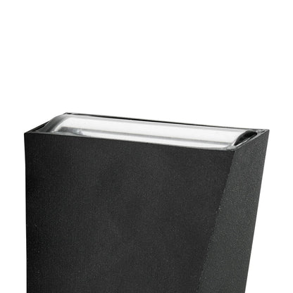 TRIANDE 60556 Φωτιστικό Τοίχου - Απλίκα Αρχιτεκτονικού Φωτισμού Εσωτερικού/Εξωτερικού Χώρου Up & Down LED 10W 1200lm 5° & 60° AC 220-240V IP65 Μ8.5 x Π8.5 x Υ20cm - Φυσικό Λευκό 4500K - Μαύρο Αλουμίνιο - Bridgelux Chip