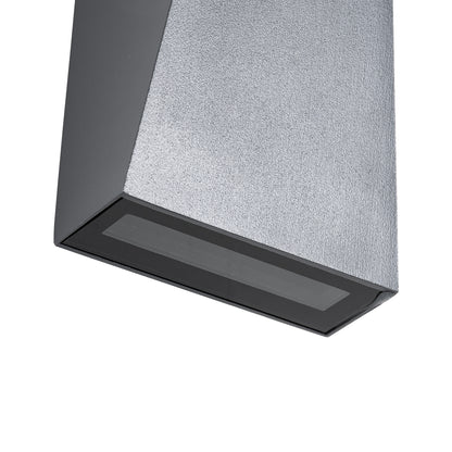 TRIANDE 60558 Φωτιστικό Τοίχου - Απλίκα Αρχιτεκτονικού Φωτισμού Εσωτερικού/Εξωτερικού Χώρου Up & Down LED 10W 1250lm 5° & 60° AC 220-240V Αδιάβροχο IP65 Μ8.5 x Π8.5 x Υ20cm - Ψυχρό Λευκό 6000K - Γκρι Ανθρακί - Bridgelux Chip