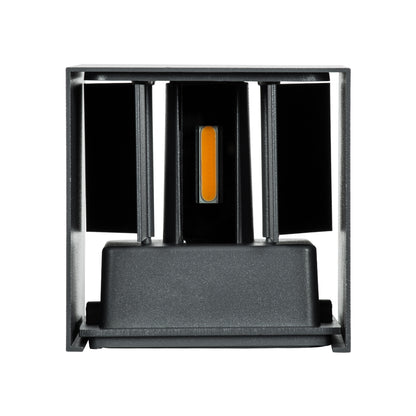 AXIS-S 60561 Μοντέρνο Φωτιστικό Τοίχου - Απλίκα LED 10W 1150lm 5°/60° AC 220-240V Αδιάβροχο IP65 Θερμό Λευκό 2700K - Bridgelux COB Chip & TÜV SÜD Driver - Γκρι Ανθρακί Ματ - Μ10 x Π10 x Υ10