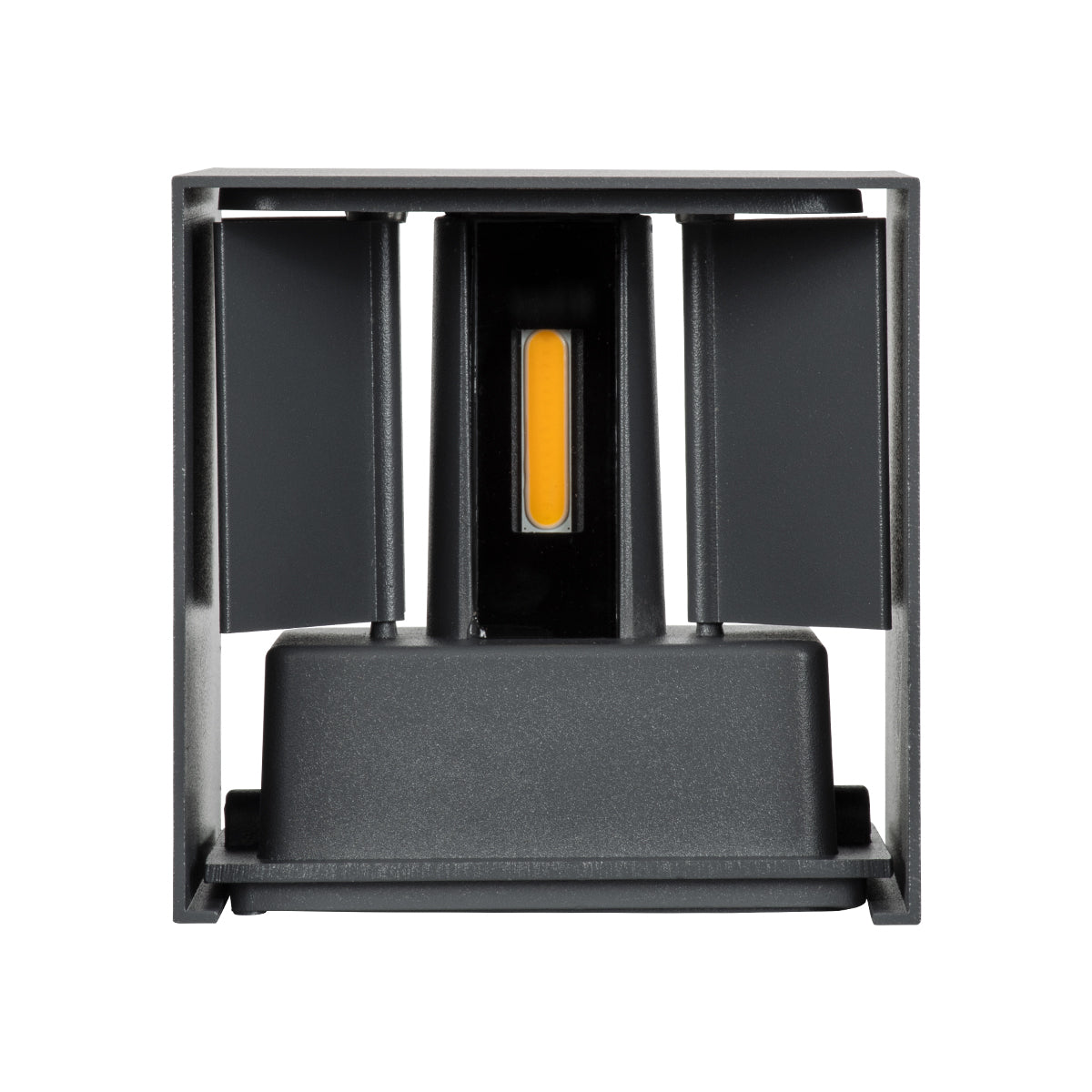 AXIS-S 60561 Μοντέρνο Φωτιστικό Τοίχου - Απλίκα LED 10W 1150lm 5°/60° AC 220-240V Αδιάβροχο IP65 Θερμό Λευκό 2700K - Bridgelux COB Chip & TÜV SÜD Driver - Γκρι Ανθρακί Ματ - Μ10 x Π10 x Υ10