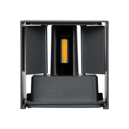 AXIS-S 60561 Μοντέρνο Φωτιστικό Τοίχου - Απλίκα LED 10W 1150lm 5°/60° AC 220-240V Αδιάβροχο IP65 Θερμό Λευκό 2700K - Bridgelux COB Chip & TÜV SÜD Driver - Γκρι Ανθρακί Ματ - Μ10 x Π10 x Υ10
