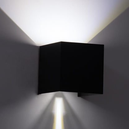 AXIS-S 60567 Φωτιστικό Τοίχου - Απλίκα Αρχιτεκτονικού Φωτισμού Εσωτερικού/Εξωτερικού Χώρου Up & Down LED 10W 1250lm 10 έως 60° AC 220-240V Αδιάβροχο IP65 Μ10 x Π10 x Υ10cm - Ψυχρό Λευκό 6000K - Γκρι Ανθρακί - Bridgelux Chip