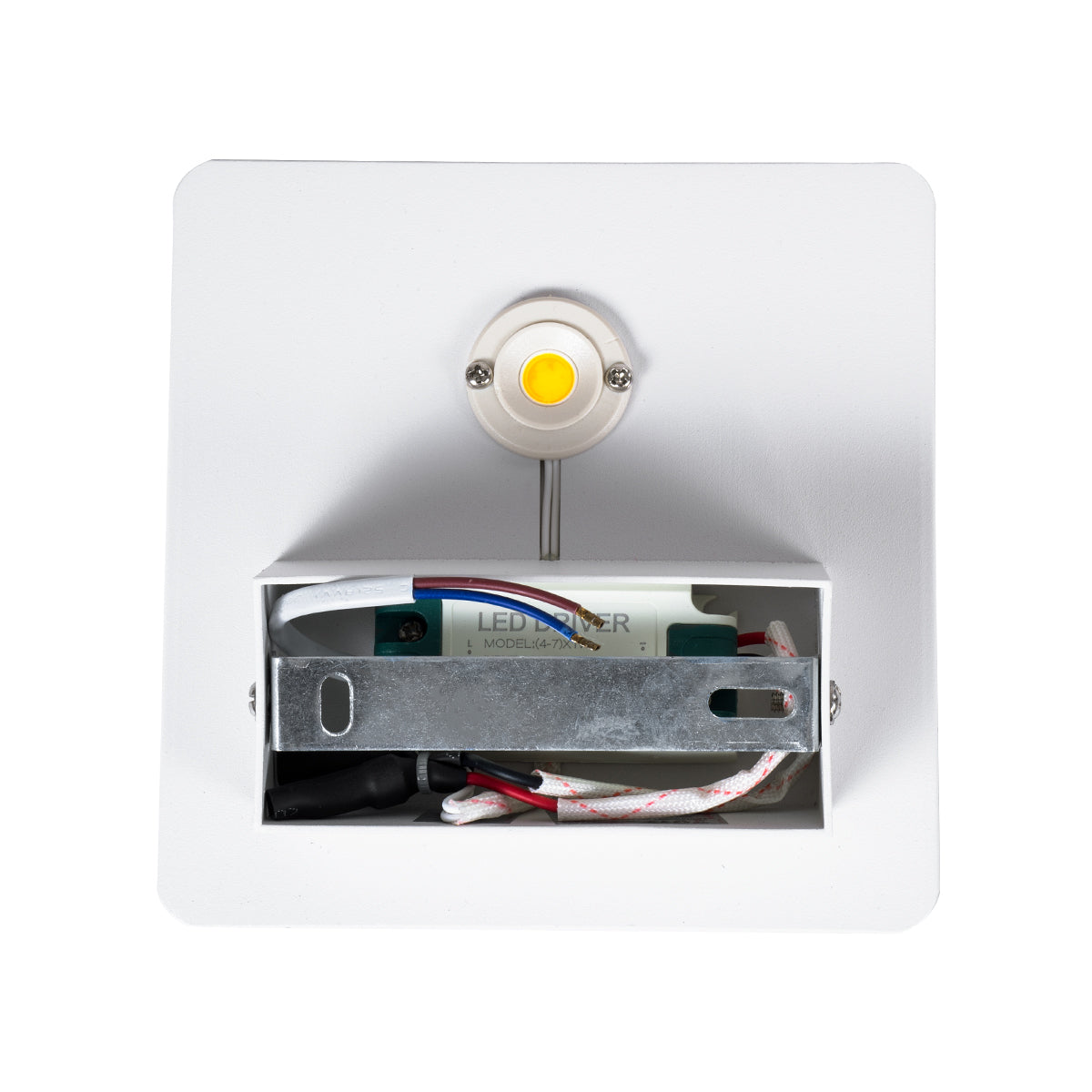 CUADRADO 60569 Φωτιστικό Τοίχου - Απλίκα Αρχιτεκτονικού Φωτισμού Εσωτερικού/Εξωτερικού Χώρου Up or Down LED 10W 1000lm 60° AC220-240V Αδιάβροχο IP65 - Σώμα Αλουμινίου & Tempered Glass - Μ14 x Π14 x Υ4.5cm - Θερμό Λευκό 2700K - Λευκό - Bridgelux Chip