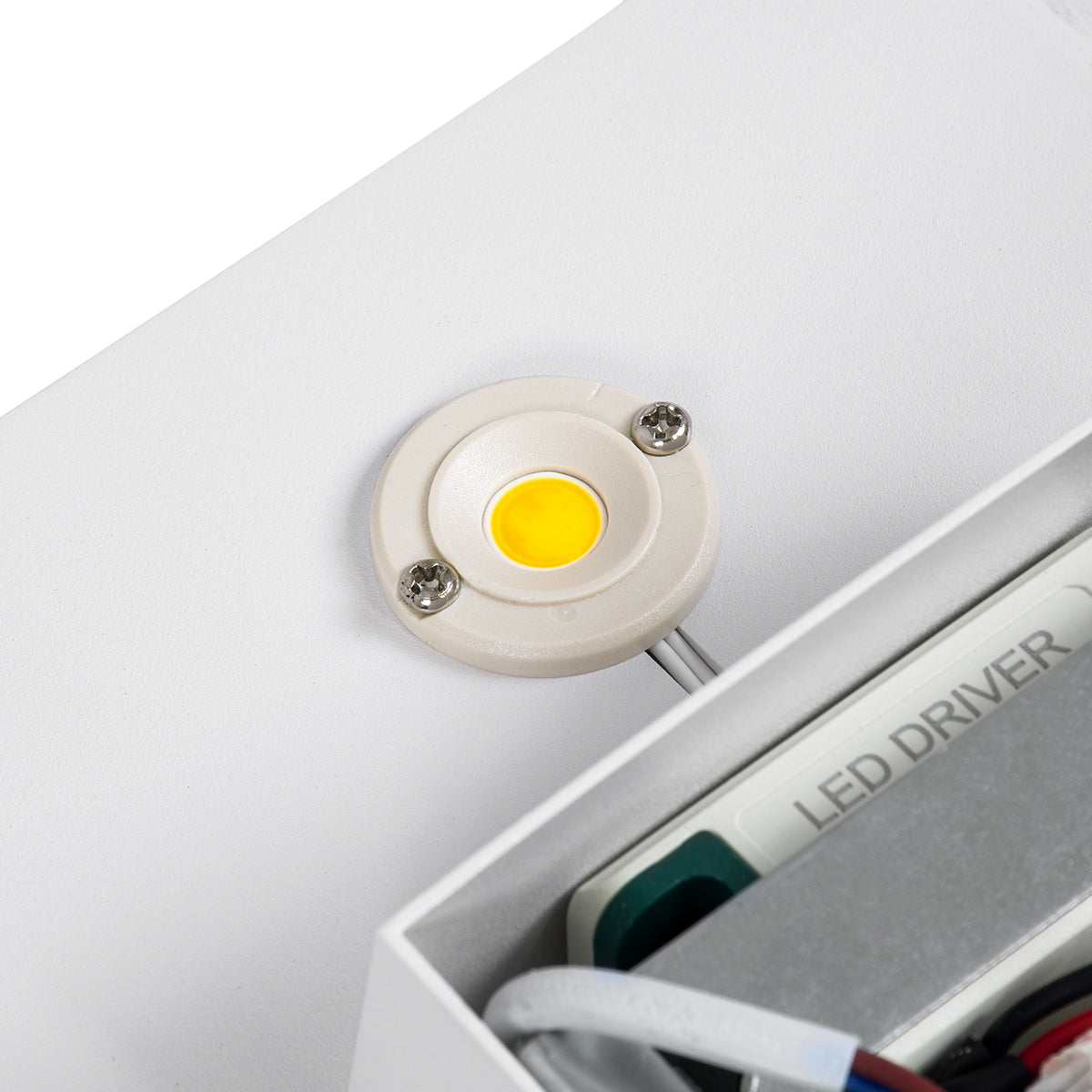 CUADRADO 60569 Φωτιστικό Τοίχου - Απλίκα Αρχιτεκτονικού Φωτισμού Εσωτερικού/Εξωτερικού Χώρου Up or Down LED 10W 1000lm 60° AC220-240V Αδιάβροχο IP65 - Σώμα Αλουμινίου & Tempered Glass - Μ14 x Π14 x Υ4.5cm - Θερμό Λευκό 2700K - Λευκό - Bridgelux Chip