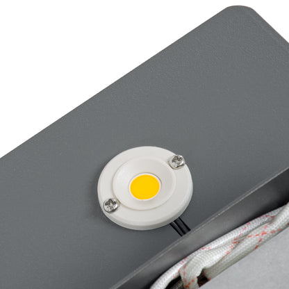 CUADRADO 60570 Μοντέρνο Φωτιστικό Τοίχου - Απλίκα LED 10W 1000lm 60° AC 220-240V Αδιάβροχο IP65 Θερμό Λευκό 2700K - Bridgelux COB Chip & TÜV SÜD Driver - Γκρι Ανθρακί Ματ - Μ14 x Π14 x Υ4.5