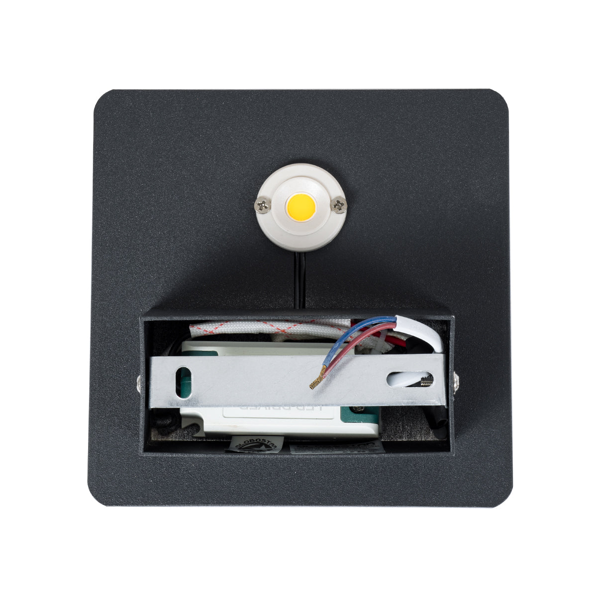 CUADRADO 60571 Μοντέρνο Φωτιστικό Τοίχου - Απλίκα LED 10W 1000lm 60° AC 220-240V Αδιάβροχο IP65 Θερμό Λευκό 2700K - Bridgelux COB Chip & TÜV SÜD Driver - Μαύρο Ματ - Μ14 x Π14 x Υ4.5