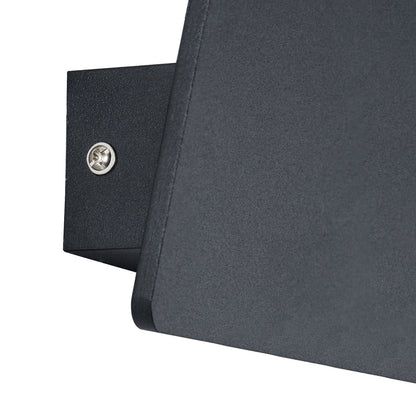 CUADRADO 60571 Μοντέρνο Φωτιστικό Τοίχου - Απλίκα LED 10W 1000lm 60° AC 220-240V Αδιάβροχο IP65 Θερμό Λευκό 2700K - Bridgelux COB Chip & TÜV SÜD Driver - Μαύρο Ματ - Μ14 x Π14 x Υ4.5