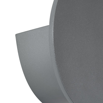 REDONDO 60573 Μοντέρνο Φωτιστικό Τοίχου - Απλίκα LED 10W 1000lm 60° AC 220-240V Αδιάβροχο IP65 Θερμό Λευκό 2700K - Bridgelux COB Chip & TÜV SÜD Driver - Γκρι Ανθρακί Ματ - Μ14 x Π14 x Υ4.5