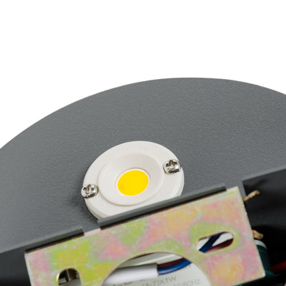 REDONDO 60573 Μοντέρνο Φωτιστικό Τοίχου - Απλίκα LED 10W 1000lm 60° AC 220-240V Αδιάβροχο IP65 Θερμό Λευκό 2700K - Bridgelux COB Chip & TÜV SÜD Driver - Γκρι Ανθρακί Ματ - Μ14 x Π14 x Υ4.5