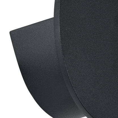 REDONDO 60574 Φωτιστικό Τοίχου - Απλίκα Αρχιτεκτονικού Φωτισμού Εσωτερικού/Εξωτερικού Χώρου Up or Down LED 10W 1000lm 60° AC220-240V Αδιάβροχο IP65 - Σώμα Αλουμινίου & Tempered Glass - Μ14 x Π14 x Υ4.5cm - Θερμό Λευκό 2700K - Μαύρο - Bridgelux Chip