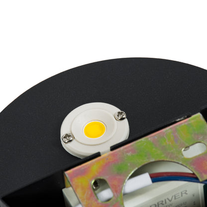 REDONDO 60574 Φωτιστικό Τοίχου - Απλίκα Αρχιτεκτονικού Φωτισμού Εσωτερικού/Εξωτερικού Χώρου Up or Down LED 10W 1000lm 60° AC220-240V Αδιάβροχο IP65 - Σώμα Αλουμινίου & Tempered Glass - Μ14 x Π14 x Υ4.5cm - Θερμό Λευκό 2700K - Μαύρο - Bridgelux Chip