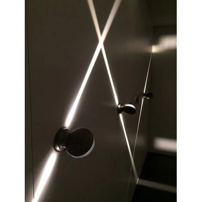 ZERODA 60599 Μοντέρνο Φωτιστικό Τοίχου - Απλίκα LED 9W 1080lm 3° x 360° AC 220-240V Αδιάβροχο IP65 Ψυχρό Λευκό 6000K - CREE XPE Chip & TÜV SÜD Driver - Γκρι Ανθρακί Ματ - Μ9.5 x Π11 x Υ16