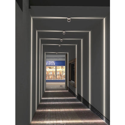 ZERODA 60599 Μοντέρνο Φωτιστικό Τοίχου - Απλίκα LED 9W 1080lm 3° x 360° AC 220-240V Αδιάβροχο IP65 Ψυχρό Λευκό 6000K - CREE XPE Chip & TÜV SÜD Driver - Γκρι Ανθρακί Ματ - Μ9.5 x Π11 x Υ16