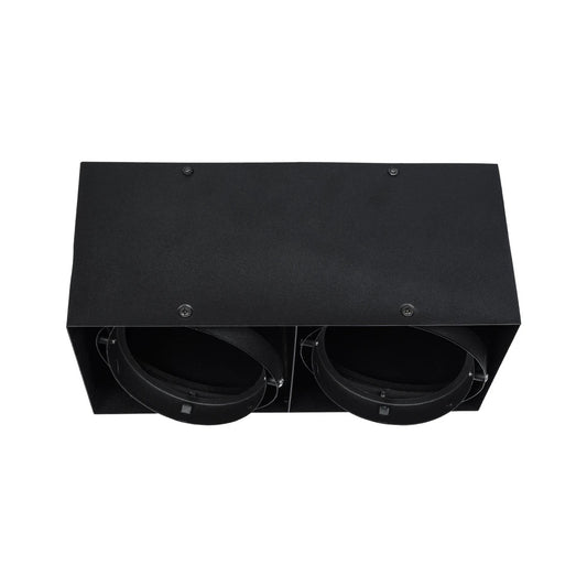 MAGMA 60627 Μοντέρνο Φωτιστικό Οροφής Σποτ Δίφωτο 2 x GU10 IP20 Μαύρο Αλουμίνιο - Μ30 x Π15 x Υ13cm