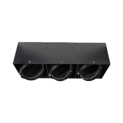 MAGMA 60628 Μοντέρνο Φωτιστικό Οροφής Σποτ Τρίφωτο 3 x GU10 IP20 Μαύρο Αλουμίνιο - Μ45 x Π15 x Υ13cm