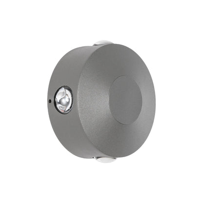 ARKOS KLV-101-0108 Φωτιστικό Τοίχου / Απλίκα LED 8W 840lm 15° AC 220-240V Αδιάβροχο IP65 Θερμό Λευκό 2700K - CREE SMD Chip & TÜV SÜD Driver - Γκρι Ανθρακί Ματ - Μ13 x Π5.5 x Υ13