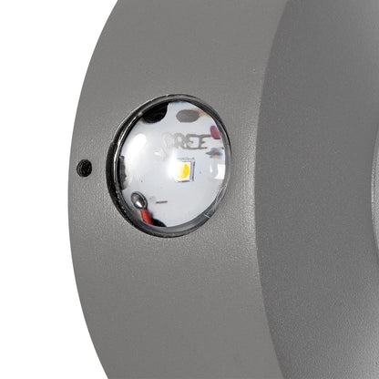 ARKOS KLV-101-0108 Φωτιστικό Τοίχου / Απλίκα LED 8W 840lm 15° AC 220-240V Αδιάβροχο IP65 Θερμό Λευκό 2700K - CREE SMD Chip & TÜV SÜD Driver - Γκρι Ανθρακί Ματ - Μ13 x Π5.5 x Υ13