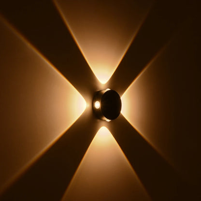 ARKOS KLV-101-0107 Φωτιστικό Τοίχου / Απλίκα LED 8W 840lm 15° AC 220-240V Αδιάβροχο IP65 Θερμό Λευκό 2700K - CREE SMD Chip & TÜV SÜD Driver - Μαύρο Ματ - Μ13 x Π5.5 x Υ13