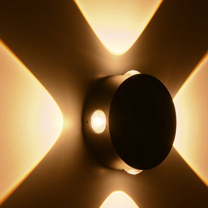 ARKOS KLV-101-0107 Φωτιστικό Τοίχου / Απλίκα LED 8W 840lm 15° AC 220-240V Αδιάβροχο IP65 Θερμό Λευκό 2700K - CREE SMD Chip & TÜV SÜD Driver - Μαύρο Ματ - Μ13 x Π5.5 x Υ13