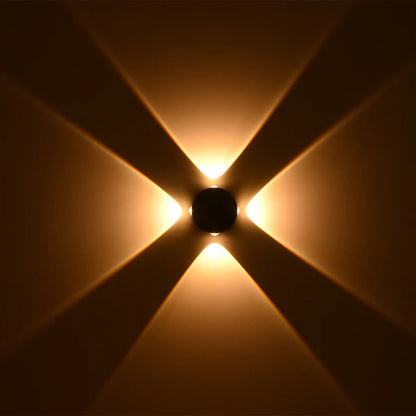 ARKOS KLV-101-0107 Φωτιστικό Τοίχου / Απλίκα LED 8W 840lm 15° AC 220-240V Αδιάβροχο IP65 Θερμό Λευκό 2700K - CREE SMD Chip & TÜV SÜD Driver - Μαύρο Ματ - Μ13 x Π5.5 x Υ13