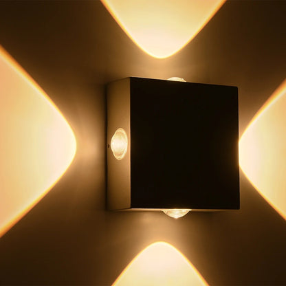 ARKOS KLV-101-0111 Φωτιστικό Τοίχου / Απλίκα LED 8W 840lm 15° AC 220-240V Αδιάβροχο IP65 Θερμό Λευκό 2700K - CREE SMD Chip & TÜV SÜD Driver - Γκρι Ανθρακί Ματ - Μ14 x Π5.5 x Υ14