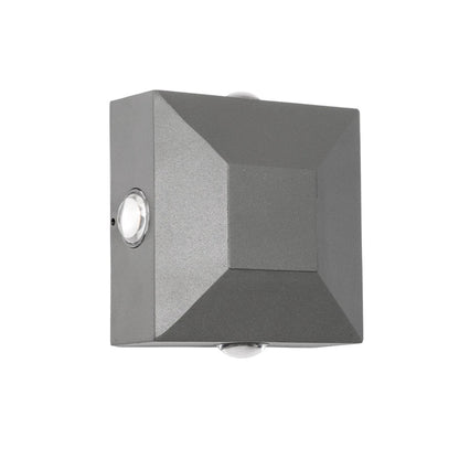 ARKOS KLV-101-0111 Φωτιστικό Τοίχου / Απλίκα LED 8W 840lm 15° AC 220-240V Αδιάβροχο IP65 Θερμό Λευκό 2700K - CREE SMD Chip & TÜV SÜD Driver - Γκρι Ανθρακί Ματ - Μ14 x Π5.5 x Υ14