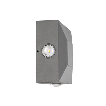 ARKOS KLV-101-0111 Φωτιστικό Τοίχου / Απλίκα LED 8W 840lm 15° AC 220-240V Αδιάβροχο IP65 Θερμό Λευκό 2700K - CREE SMD Chip & TÜV SÜD Driver - Γκρι Ανθρακί Ματ - Μ14 x Π5.5 x Υ14