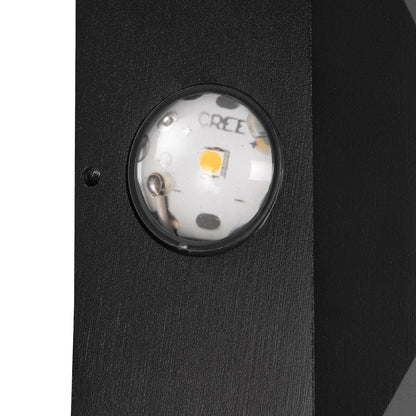 ARKOS KLV-101-0110 Φωτιστικό Τοίχου / Απλίκα LED 8W 840lm 15° AC 220-240V Αδιάβροχο IP65 Θερμό Λευκό 2700K - CREE SMD Chip & TÜV SÜD Driver - Μαύρο Ματ - Μ14 x Π5.5 x Υ14