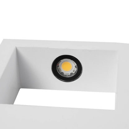 AURA KLV-101-0118 Φωτιστικό Τοίχου / Απλίκα LED 7W 875lm 45° AC 220-240V Αδιάβροχο IP65 Θερμό Λευκό 2700K - Bridgelux COB Chip & TÜV SÜD Driver - Λευκό Ματ - Μ13 x Π15 x Υ4.5