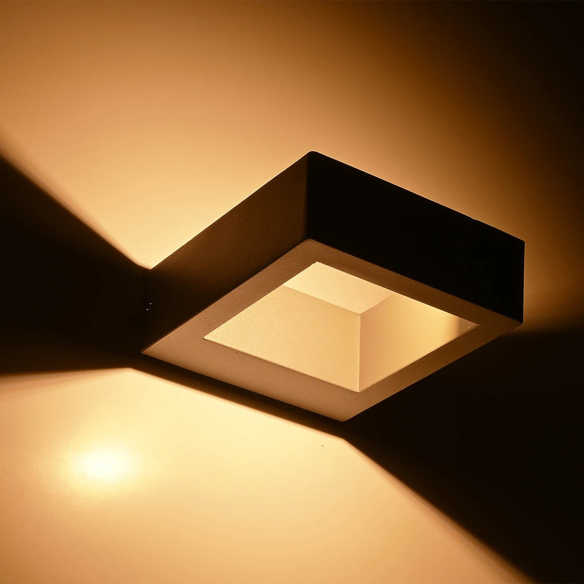 AURA KLV-101-0117 Φωτιστικό Τοίχου / Απλίκα LED 7W 875lm 45° AC 220-240V Αδιάβροχο IP65 Θερμό Λευκό 2700K - Bridgelux COB Chip & TÜV SÜD Driver - Γκρι Ανθρακί Ματ - Μ13 x Π15 x Υ4.5