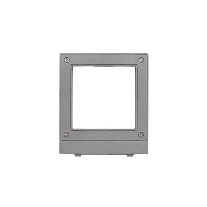 AURA KLV-101-0117 Φωτιστικό Τοίχου / Απλίκα LED 7W 875lm 45° AC 220-240V Αδιάβροχο IP65 Θερμό Λευκό 2700K - Bridgelux COB Chip & TÜV SÜD Driver - Γκρι Ανθρακί Ματ - Μ13 x Π15 x Υ4.5