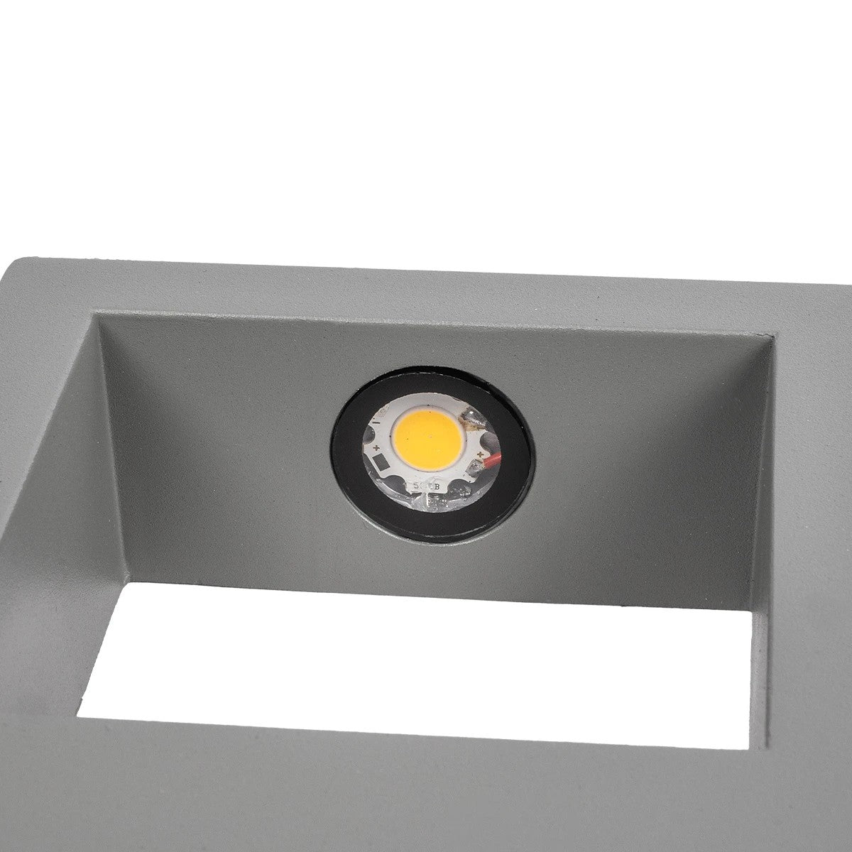 AURA KLV-101-0117 Φωτιστικό Τοίχου / Απλίκα LED 7W 875lm 45° AC 220-240V Αδιάβροχο IP65 Θερμό Λευκό 2700K - Bridgelux COB Chip & TÜV SÜD Driver - Γκρι Ανθρακί Ματ - Μ13 x Π15 x Υ4.5