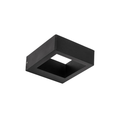 AURA KLV-101-0116 Φωτιστικό Τοίχου / Απλίκα LED 7W 875lm 45° AC 220-240V Αδιάβροχο IP65 Θερμό Λευκό 2700K - Bridgelux COB Chip & TÜV SÜD Driver - Μαύρο Ματ - Μ13 x Π15 x Υ4.5