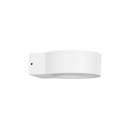 AURA KLV-101-0115 Φωτιστικό Τοίχου / Απλίκα LED 7W 875lm 45° AC 220-240V Αδιάβροχο IP65 Θερμό Λευκό 2700K - Bridgelux COB Chip & TÜV SÜD Driver - Λευκό Ματ - Μ15 x Π13 x Υ4.5