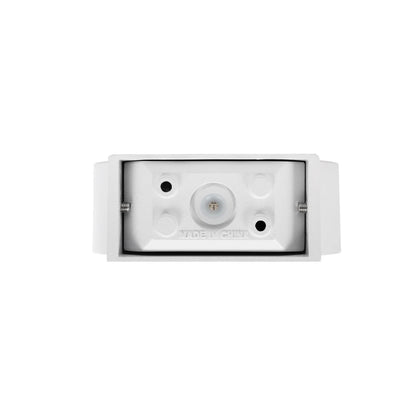 AURA KLV-101-0115 Φωτιστικό Τοίχου / Απλίκα LED 7W 875lm 45° AC 220-240V Αδιάβροχο IP65 Θερμό Λευκό 2700K - Bridgelux COB Chip & TÜV SÜD Driver - Λευκό Ματ - Μ15 x Π13 x Υ4.5
