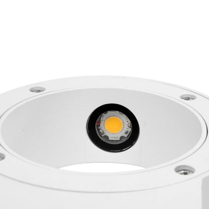 AURA KLV-101-0115 Φωτιστικό Τοίχου / Απλίκα LED 7W 875lm 45° AC 220-240V Αδιάβροχο IP65 Θερμό Λευκό 2700K - Bridgelux COB Chip & TÜV SÜD Driver - Λευκό Ματ - Μ15 x Π13 x Υ4.5