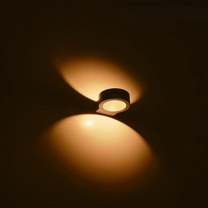 AURA KLV-101-0114 Φωτιστικό Τοίχου / Απλίκα LED 7W 875lm 45° AC 220-240V Αδιάβροχο IP65 Θερμό Λευκό 2700K - Bridgelux COB Chip & TÜV SÜD Driver - Γκρι Ανθρακί Ματ - Μ15 x Π13 x Υ4.5