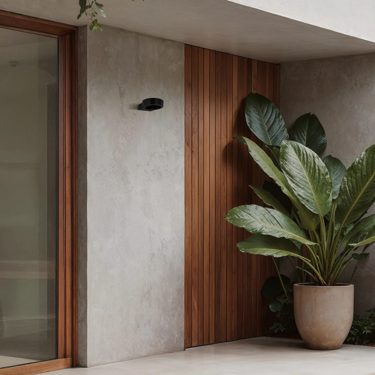 AURA KLV-101-0113 Φωτιστικό Τοίχου / Απλίκα LED 7W 875lm 45° AC 220-240V Αδιάβροχο IP65 Θερμό Λευκό 2700K - Bridgelux COB Chip & TÜV SÜD Driver - Μαύρο Ματ - Μ15 x Π13 x Υ4.5