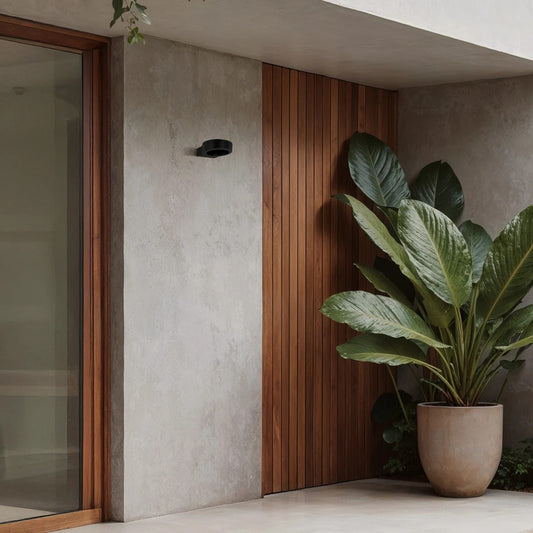 AURA KLV-101-0113 Φωτιστικό Τοίχου / Απλίκα LED 7W 875lm 45° AC 220-240V Αδιάβροχο IP65 Θερμό Λευκό 2700K - Bridgelux COB Chip & TÜV SÜD Driver - Μαύρο Ματ - Μ15 x Π13 x Υ4.5