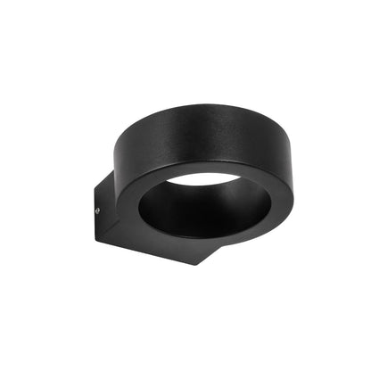 AURA KLV-101-0113 Φωτιστικό Τοίχου / Απλίκα LED 7W 875lm 45° AC 220-240V Αδιάβροχο IP65 Θερμό Λευκό 2700K - Bridgelux COB Chip & TÜV SÜD Driver - Μαύρο Ματ - Μ15 x Π13 x Υ4.5