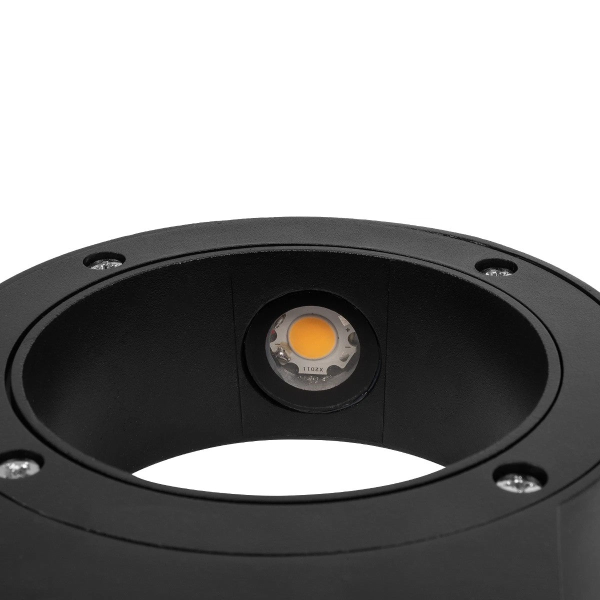 AURA KLV-101-0113 Φωτιστικό Τοίχου / Απλίκα LED 7W 875lm 45° AC 220-240V Αδιάβροχο IP65 Θερμό Λευκό 2700K - Bridgelux COB Chip & TÜV SÜD Driver - Μαύρο Ματ - Μ15 x Π13 x Υ4.5