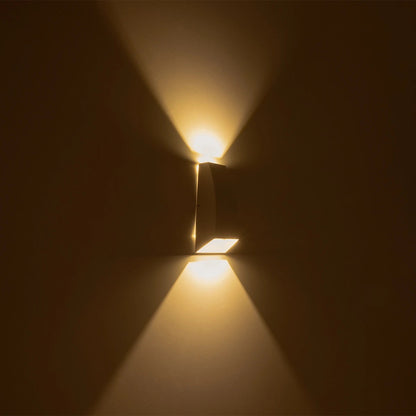 FLUX KLV-101-0121 Φωτιστικό Τοίχου / Απλίκα LED 6W 750lm 30° AC 220-240V Αδιάβροχο IP65 Θερμό Λευκό 2700K - Bridgelux COB Chip & TÜV SÜD Driver - Λευκό Ματ - Μ5 x Π8.5 x Υ17