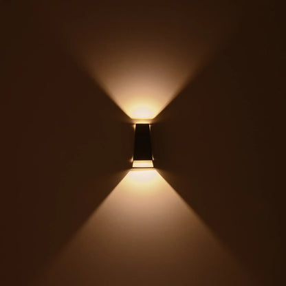 FLUX KLV-101-0120 Φωτιστικό Τοίχου / Απλίκα LED 6W 750lm 30° AC 220-240V Αδιάβροχο IP65 Θερμό Λευκό 2700K - Bridgelux COB Chip & TÜV SÜD Driver - Γκρι Ανθρακί Ματ - Μ5 x Π8.5 x Υ17