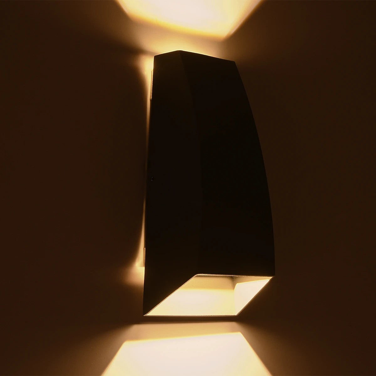 FLUX KLV-101-0120 Φωτιστικό Τοίχου / Απλίκα LED 6W 750lm 30° AC 220-240V Αδιάβροχο IP65 Θερμό Λευκό 2700K - Bridgelux COB Chip & TÜV SÜD Driver - Γκρι Ανθρακί Ματ - Μ5 x Π8.5 x Υ17