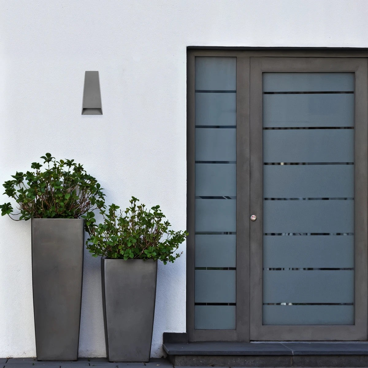 FLUX KLV-101-0120 Φωτιστικό Τοίχου / Απλίκα LED 6W 750lm 30° AC 220-240V Αδιάβροχο IP65 Θερμό Λευκό 2700K - Bridgelux COB Chip & TÜV SÜD Driver - Γκρι Ανθρακί Ματ - Μ5 x Π8.5 x Υ17